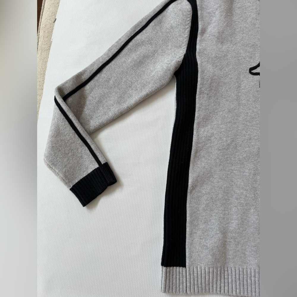 Kappa Sweater in Gray with Black Accents Raised Logo XS /S Very Stretchy - Picture 2 of 12